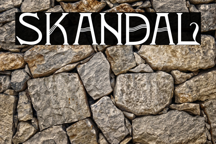 Skandal Font examples
