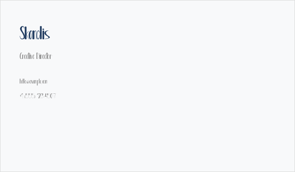 Skandis Business Card