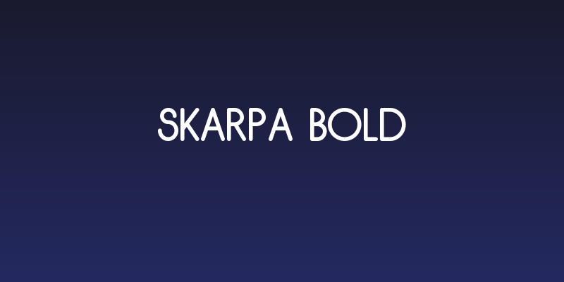 Skarpa Bold Social Header