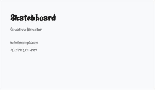 Skatchboard Business Card