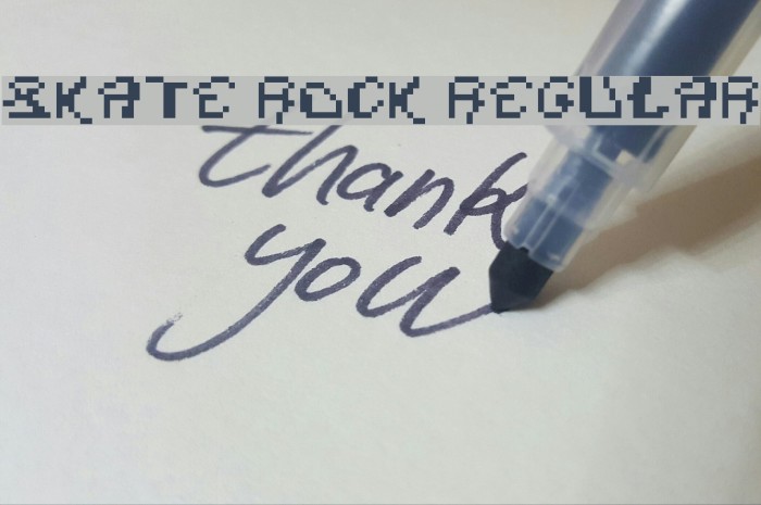 Skate Rock Regular Font examples