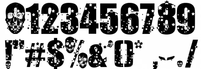 Skate or Die Font OTHER CHARS