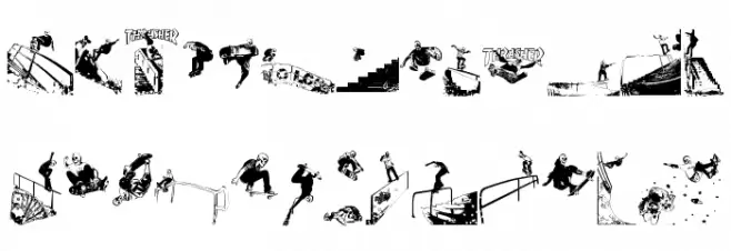 Skate or Die Шрифта ВЕРХНИЙ