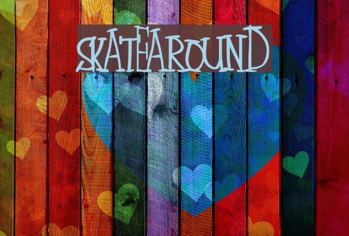 SkateAround Font examples