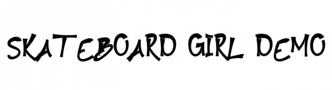 Skateboard Girl Demo  Frei Schriftart Herunterladen