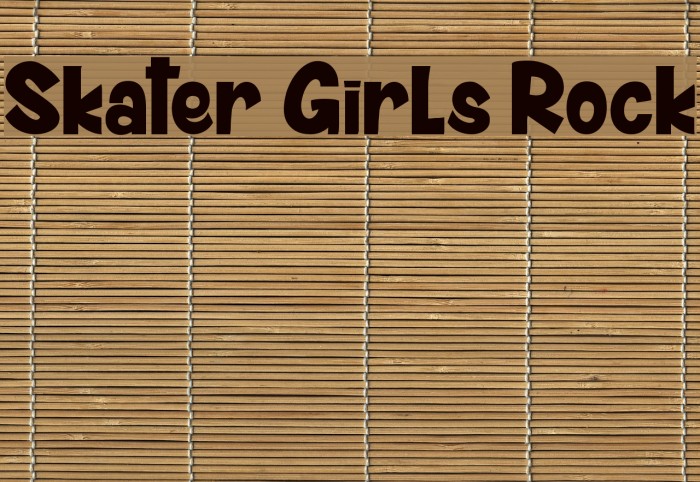 Skater Girls Rock Font examples