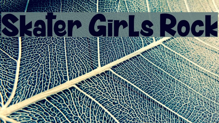 Skater Girls Rock Font examples