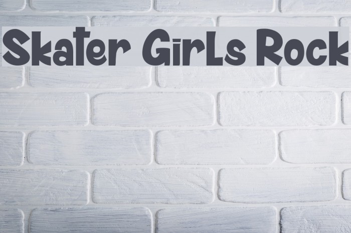Skater Girls Rock Font examples