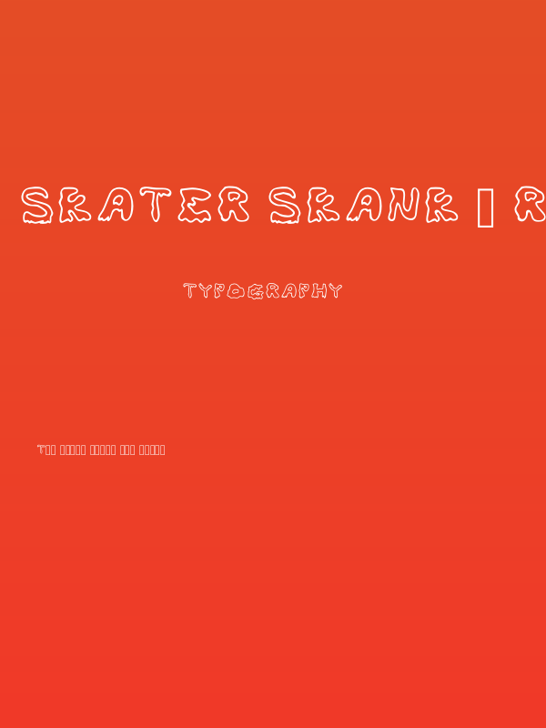 Skater Skank - Regular Demo Poster