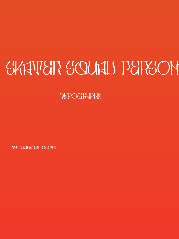 Skater Squad personal use Poster