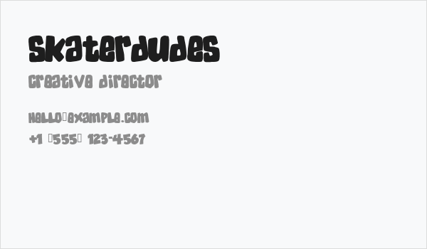 SkaterDudes Business Card