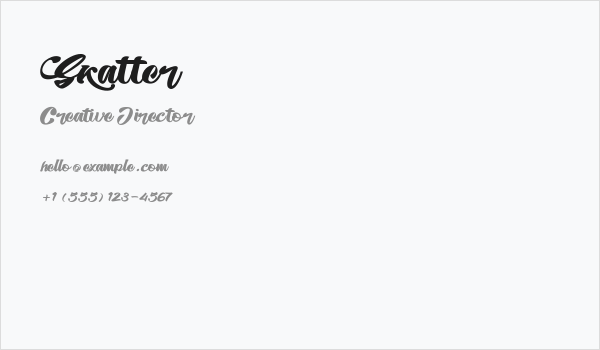 Skatter Business Card