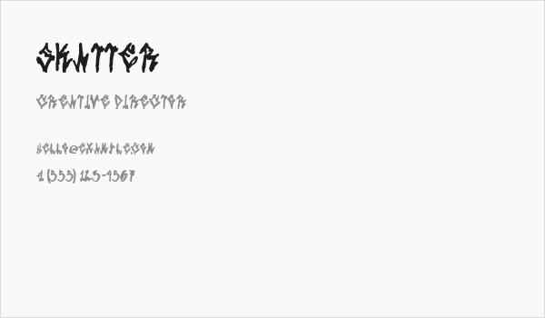 Skatter Business Card