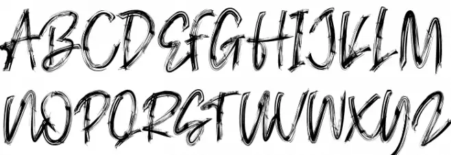 Skectcher Schriftart Groß