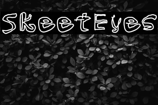 SkeetEyes Font examples