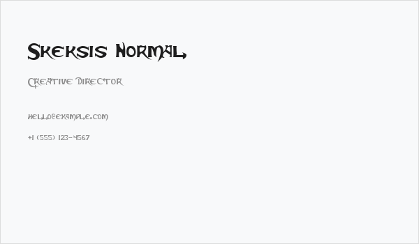Skeksis Normal Business Card