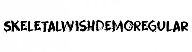Skeletal Wish DEMO Regular  font caratteri gratis