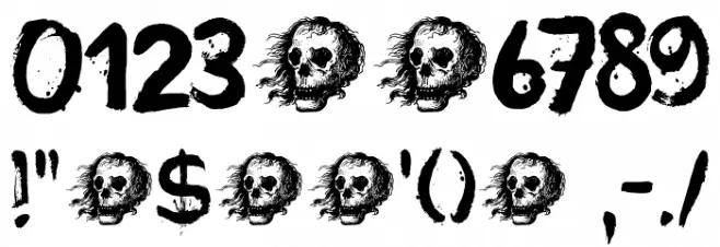 Skeletal Wish DEMO Regular Font OTHER CHARS