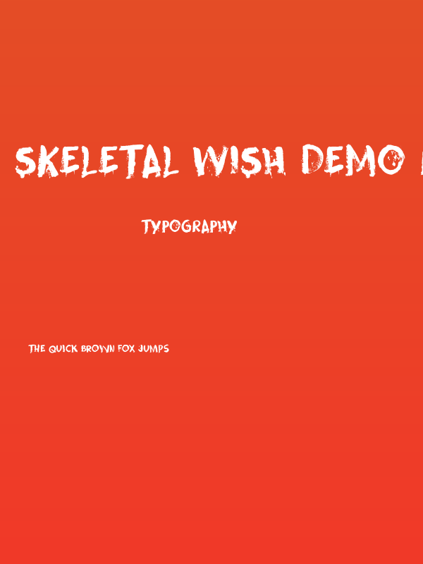 Skeletal Wish DEMO Regular Poster