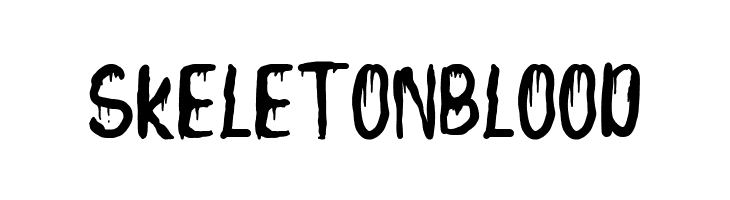 Skeleton Blood  Frei Schriftart Herunterladen