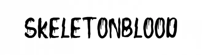 Skeleton Blood  Frei Schriftart Herunterladen