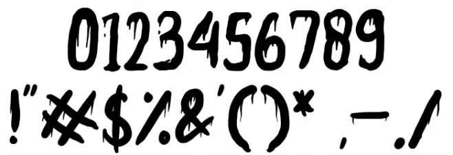 Skeleton Blood Font OTHER CHARS