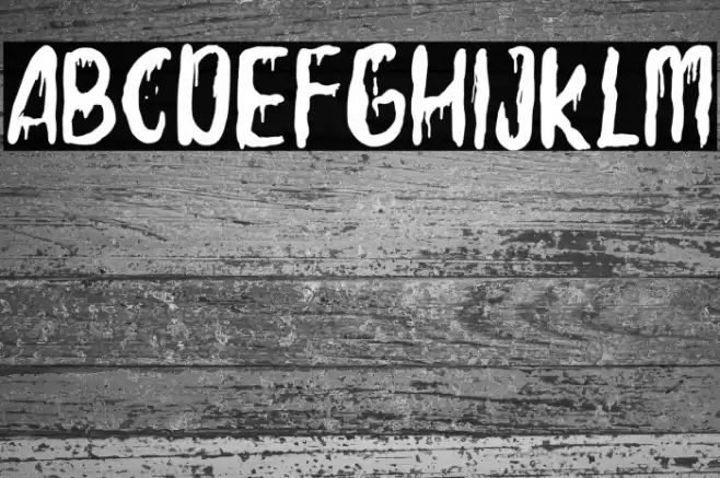 Skeleton Blood Font examples