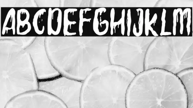 Skeleton Blood Font examples