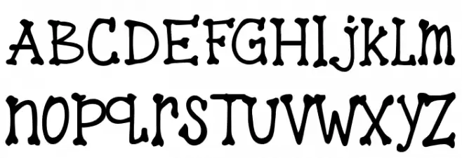 Skeleton Island 字体 大写