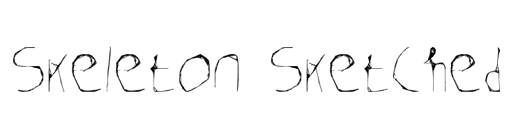 Skeleton Sketched  フリーフォントのダウンロード