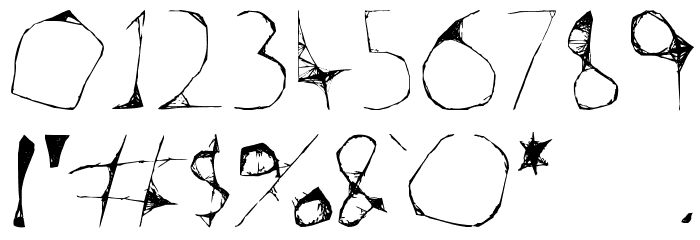 Skeleton Sketched Font OTHER CHARS