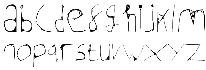 Skeleton Sketched Font LOWERCASE