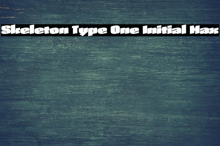 Skeleton Type One Initial Max Example 2