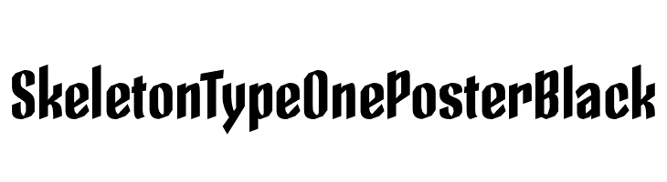 Skeleton Type One Poster Black  font caratteri gratis