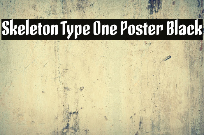 Skeleton Type One Poster Black Example 3