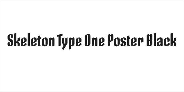 Skeleton Type One Poster Black Logo