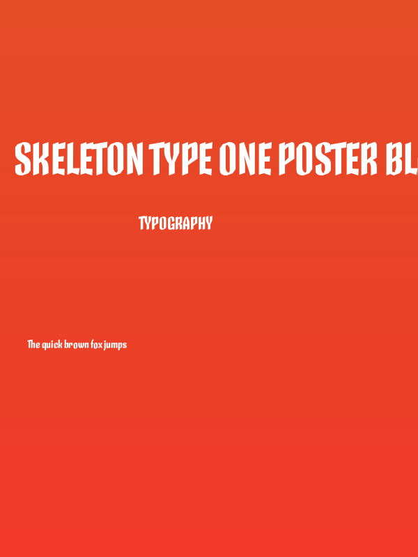 Skeleton Type One Poster Black Poster