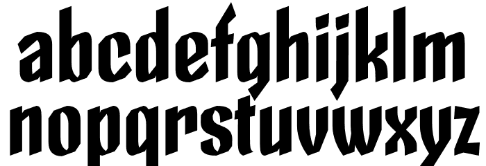 Skeleton Type One Poster Black Font LOWERCASE