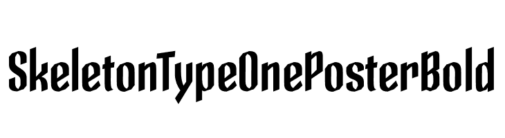 Skeleton Type One Poster Bold  les polices de caractères gratuit tlcharger