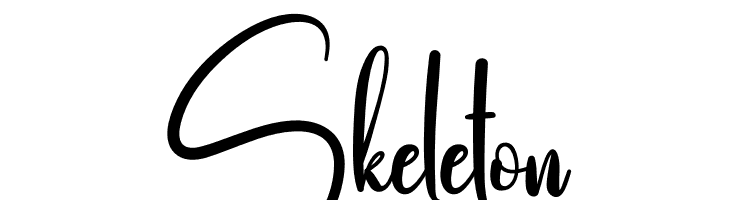 Skeleton  font caratteri gratis