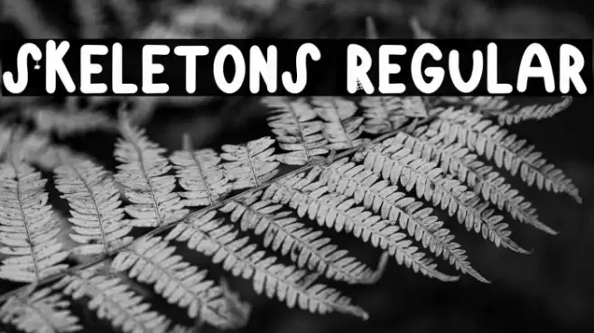 Skeletons Regular Font examples