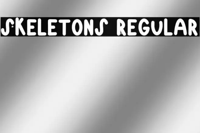 Skeletons Regular Font examples