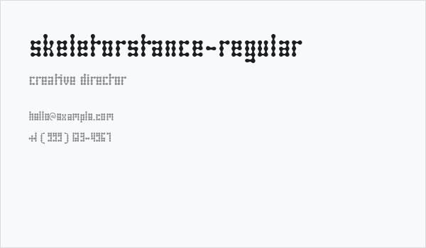 SkeletorStance-Regular Business Card