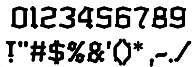 Skelett-Bold フォント その他の文字