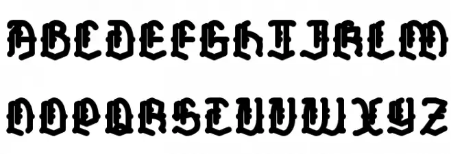 Skelett-Bold Schriftart Groß
