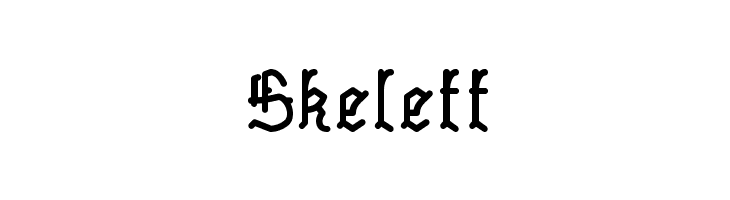 Skelett  フリーフォントのダウンロード