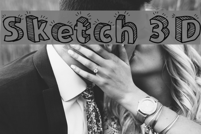 Sketch 3D Font examples