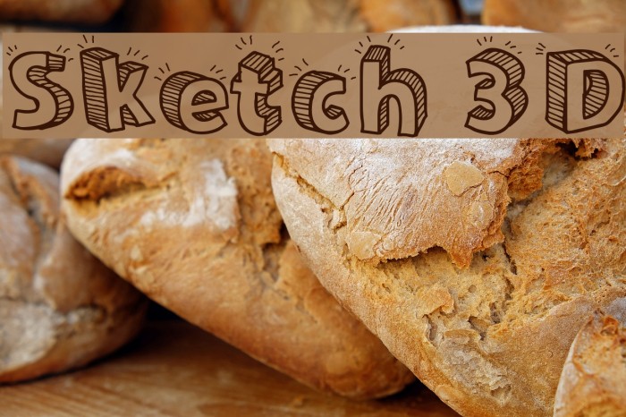 Sketch 3D Font examples