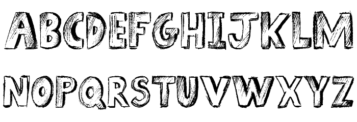 Sketch Book Font LOWERCASE