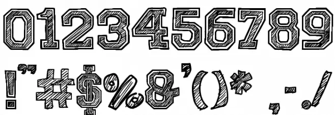 Sketch College Font OTHER CHARS